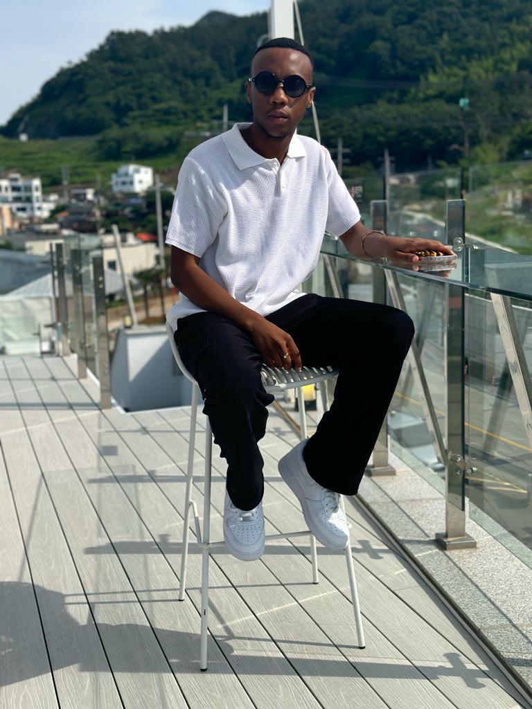 Sifiso Mdumbe outside Seoul in South Korea.